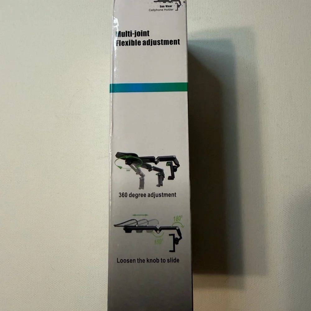 NIB SUN VISOR Cellphone Holder Foldable Design ~ 360 Deg *Ease Your Mobile Life